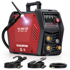 ARCCAPTAIN TIG205P Pro Welder 5-in-1 DC TIG/Stick Machine APP Control 120V/240V