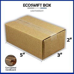 1-Box 5x3x2 “EcoSwift” Brand Cardboard Packing Mailing Shipping Corrugated