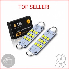 Alla Lighting Festoon 44mm 1.73″ 3030 9-SMD Rigid Loop Extremely Super Bright Wh