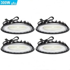 4 Pack 300W UFO Led High Bay Light Industrial Commercial Warehouse Light 5000K
