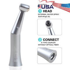 1-10 Dental Contra Angle Low Speed Handpiece Push /Latch Type YX23/grey/gold Dr