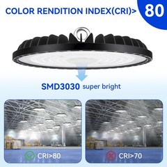 6Pack UFO Led High Bay Light 200W Industrial Commercial Factory Shop Light 6000K