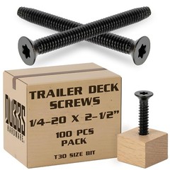 1/4-20 x 2 1/2” 100 pcs Trailer Deck Screw Flat Head Type F Star Drive T-30