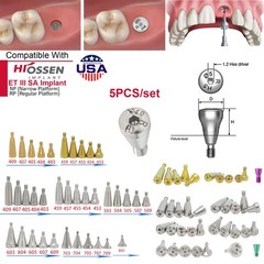 US 5P/k Dental Healing Abutment & Closure Cap Fit Nobel Straumann Hiossen Osstem