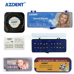 AZDENT Dental Ortho Sapphire Ceramic/ Metal Brackets Mini Roth MBT.022 Hooks 345