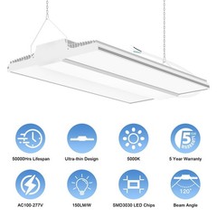 KUKUPPO 400W LED High Bay Shop Light, Commercial Warehouse Large Area lighting