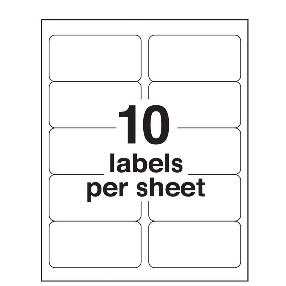 2″ x 4″ Shipping Address Labels for Laser Ink Jet Adhesive 10 UP 100-4000 Sheets