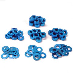 CNC M3 0.25/0.5/1/1.5/2/2.5/3mm Aluminum Alloy Flat Round Spacer Model Anodized
