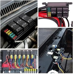2pcs 24V 40A 4 Pin SPST 12AWG Harness Sockets with Built-in Diode for Automotive