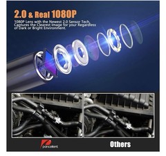 Industrial Endoscope Camera | 4.3″ IPS Display, IP67 Waterproof, 16.5FT Cable