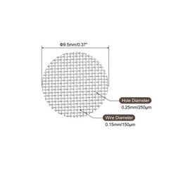 80Pcs, Pipe Screen Stainless Steel Screen 3/8 Inch (9.5mm) Dia for Pipe Filter