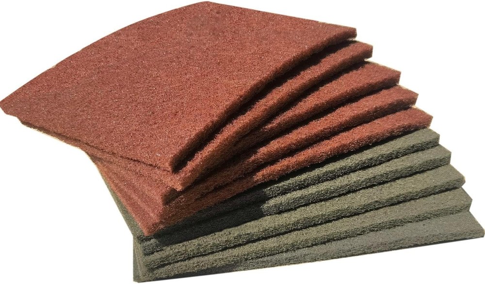 Premium 10 Pack 6″ x 9″ General Purpose Scuff Pads 6 x 9 inches, Brown + Grey