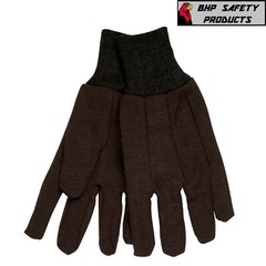 Brown Cotton Jersey Work Gloves, Large – Mens Size – Gardening General Purpose