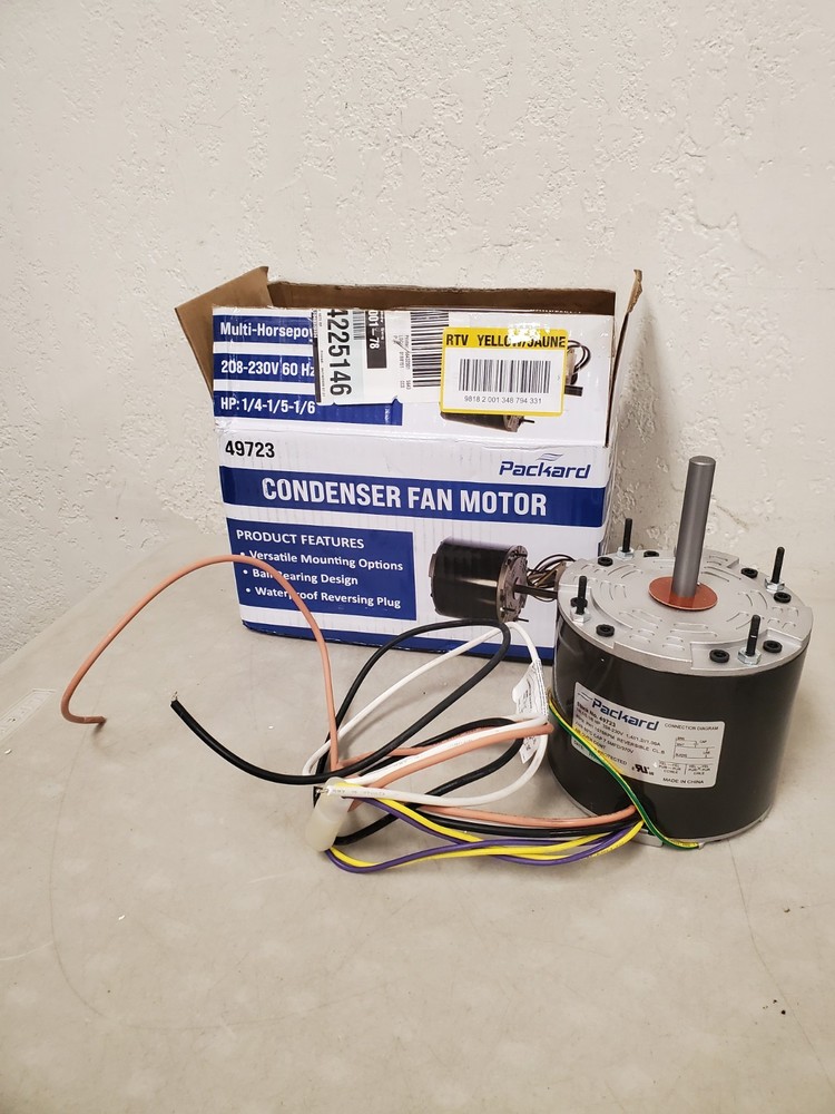 Packard (49723) 42-Frame Multi-Fit 1/4-1/6HP 1075 RPM Condenser Fan Motor