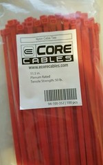 200 11.5in HighTemp Plenum Cable Wire Ty Wrap Fastener Zip Ty Tie Air Handling