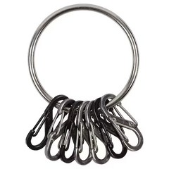 Nite Ize Brg-M1-R3 Key Rack, Black, Large, Silver Texture