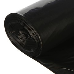 3.5 Mil 10 ft x 25 ft Black Plastic Sheeting Roll for Covering Protection Tarps