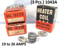 (3 Pc) CUTLER-HAMMER – 1043A – OVERLOAD HEATER COIL for Adj 19 to 26 AMP – H1043