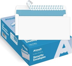 Security Self Seal Envelopes 500 Count White 4.125 x 9.5 Inches Paper Material
