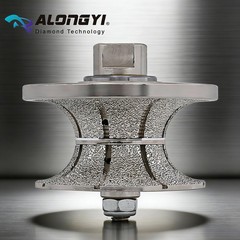 V-Shape 40mm1-1/2″ Full Bullnose Rough Diamond Profiler with 5/8-11 Threads