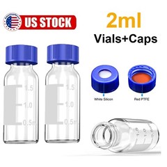 10000pcs 2mL Clear Screw Bottle HPLC Autosampler Vials for Agilent Waters Varian
