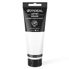 GOTIDEAL Acrylic Paint Titanium White 4.1 Fl Oz (Pack of 1),