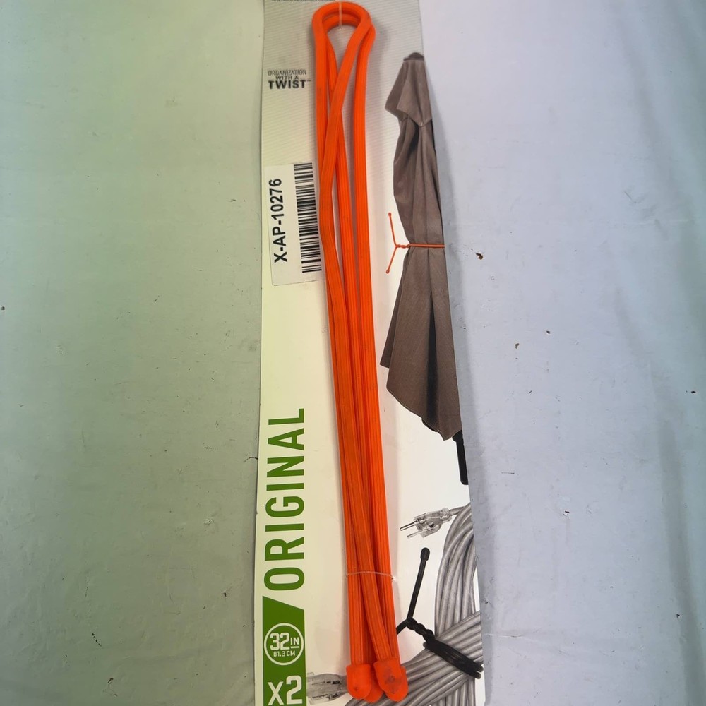 Nite Ize GT32-2PK-31 Gear Tie Reusable Rubber Twist Tie 32″ Orange 2 Pack