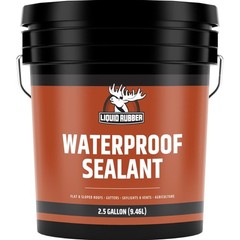 Liquid Rubber Waterproof Sealant Roof Gutter Coating Black 2 5 Gallon