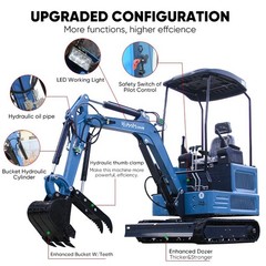 Mini Excavator KUBOTA Diesel 4000lbs 1.8 Ton Super Power Mini Digger