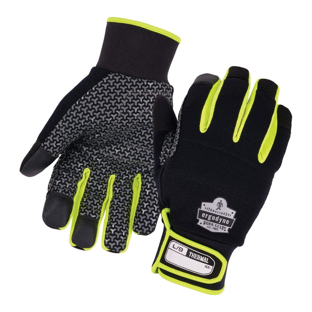 PROFLEX BY ERGODYNE 850 Cold Storage Glove,3XL,Lime/Black 813EA5