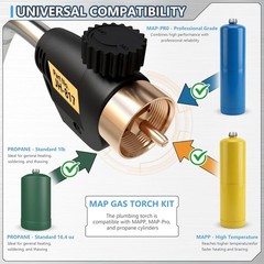 Durable Propane Torch for HVAC and Plumbing – Trigger Start and Adjustable Flame