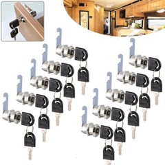 Lot Modern Cabinet RV Cam Locks Keyed Alike Secure Drawer File 3/4″ 1″ 1-1/8″