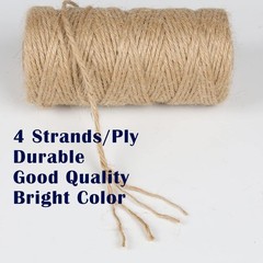 PerkHomy Jute Twine String 3mm 328Ft Natural 328 Feet (100M), (1/8 In)