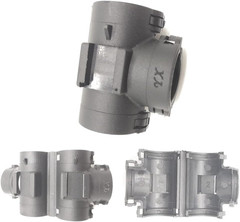 Wire Loom Tee Connector Openable Convolute Tubing T Fitting for 1/2″ Conduit (5-