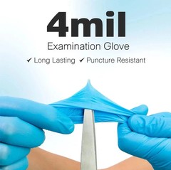 Blue Nitrile Medical Gloves Powder-Free Food Grade Disposable Glove 100 / 1000