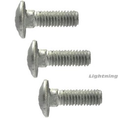 Carriage Bolts Hot Dipped Galvanized Grade 2 W/ Nuts 3/8-16 x 10” Qty 25