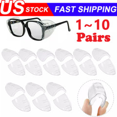 1~10Pairs Side Shields For Eye Glasses Slip On Safety Glasses Shield Universal