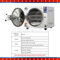 ETERFANT Dental Autoclave Steam Sterilizer Medical Sterilization 18L