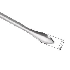 10 PCS Silver Tone Micro Scoop 105mm Stainless Steel Reagent Sampling Spoon Lab