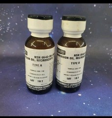 Cargille Lab. Non-Drying Immersion Oil Microscopy Type B – 1 FL OZ Lot Of 2 NOS
