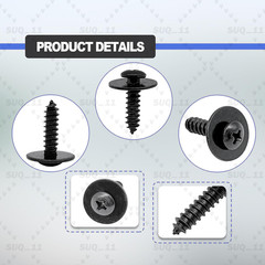 50Pcs Engine Splash Shield Fender Bumper Screw Clips Rivet Fastener For Toyota