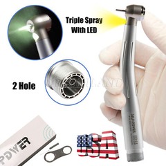 NSK Style Dental LED High Speed Triple Spray Handpiece 2 Holes 4 Holes