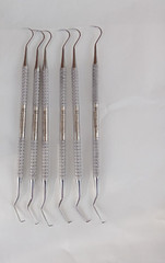 10 Pcs Dental Probe #5 Explorer Double Ended Denture Instruments German Grade