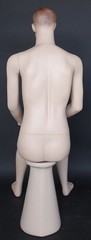 5 ft Male Seated Mannequin Skintone with Face Makeup S/M size WWII uniform SFM74