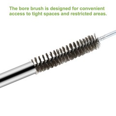 6pcs Pipe Cleaners Brush Set 0.2 Inch Stainless Steel Bristles for Tube Silver