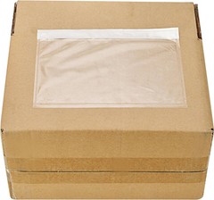 100 Waterproof Transparent Shipping Label Pouches 7.5 X 5.5 Inch Strong Adhesive