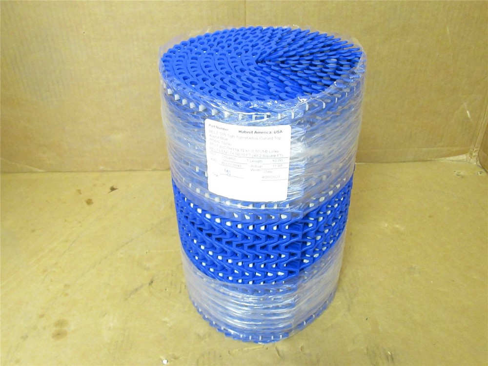 237377 New-No Box; Habasit 515 Tight Turn Radius Curved Belt 11.8″ W x 10′ Long