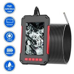 NEW Endoscope 4.3″ Monitor Dual Lens 1080P IP67 8mm Waterproof for Tubes & Car