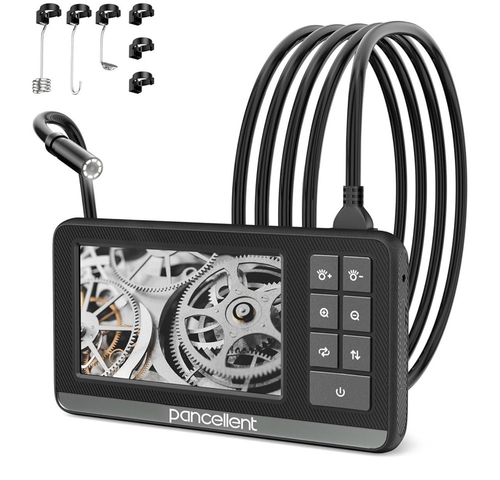 Industrial Endoscope Camera | 4.3″ IPS Display, IP67 Waterproof, 16.5FT Cable