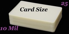 Card Size Laminating Pouches Sheets 25PK 3-1/2 x 5-1/2 10 Mil File Index X-CLEAR
